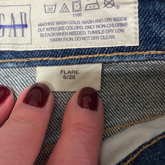 Gap 1969 Flare Button Fly Sz 6/28 - Picture 6 of 12